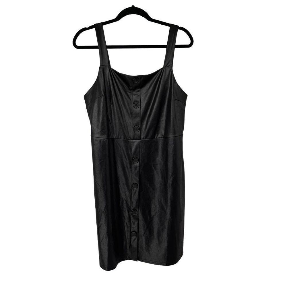 New Look Shiny Black Mini Dress Womens 12 NWT